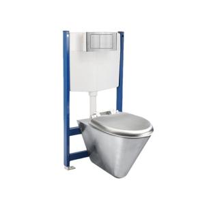 Stainless Steel Toilet With Wall Mounted Hidden Cistern