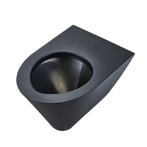 Stainless Steel Black Wall Hung Toilet for Hotel Bathrooms
