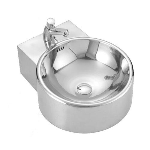 Stainless Steel Wall-Hung Round Bowl Wash Basin