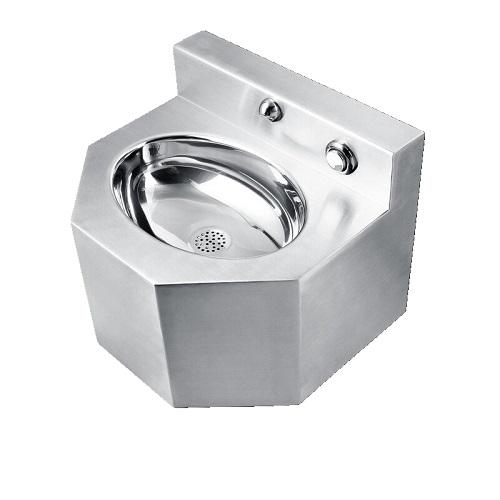Stainless Steel Wall Through Mounted Vandal Proof Wash Basin 
