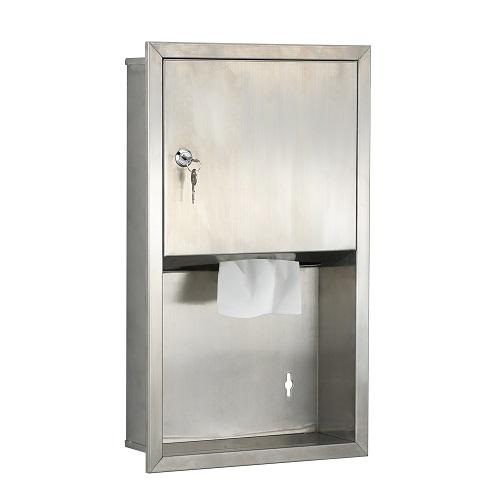 Public Washrooms Stainless Steel Toilet Tissue Paper Dispenser
