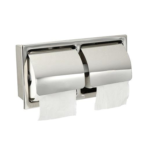 Stainless Steel Embedded Mounted Double Roll Paper Holder