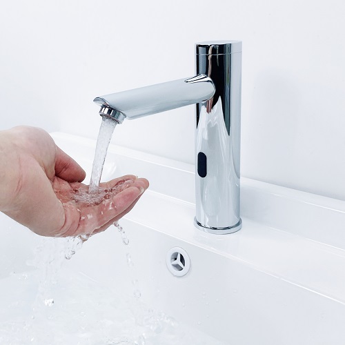 Touchless Sensor Brass Water Faucet Tap for Public Washrooms