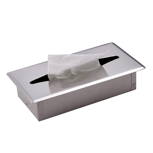 Recessed Mounted Stainless Steel Tissue Paper Box Dispenser 
