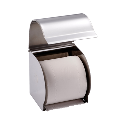 Public Washroom Hygiene Stainless Steel Roll Paper Holder with Cover