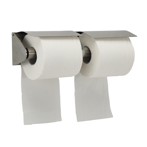 Hotel Bathroom Wall Mounted Stainless Steel Double Roll Paper Holder