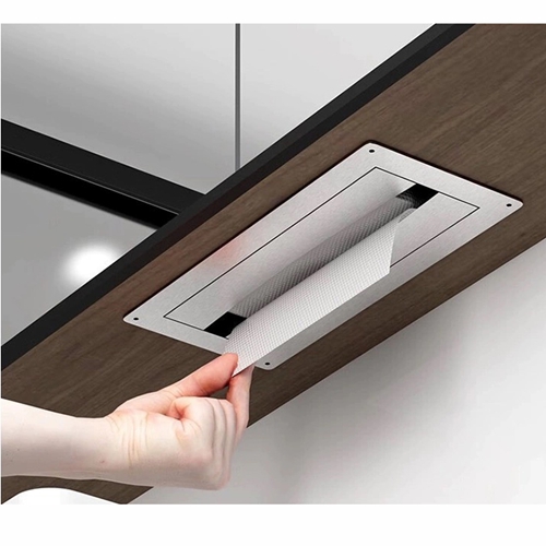 Stainless Steel Satin Finish Paper Towel Dispenser Brushed Countertop-Mounted