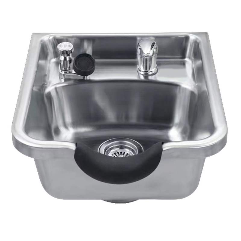 Salon Beauty Equipment Stainless Steel Salon Sink Hair Wash Salon Shampoo Bowl
