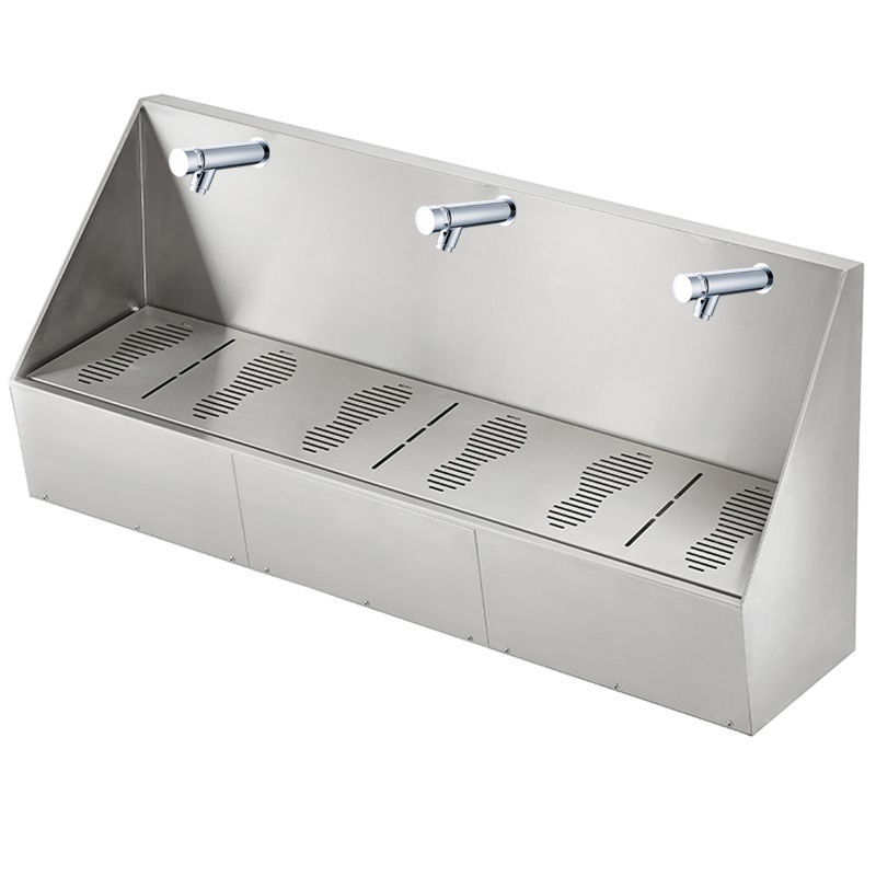 Heavy Duty Stainless Steel Foot Wash Trough Wudu Ablution Sink Three Stations