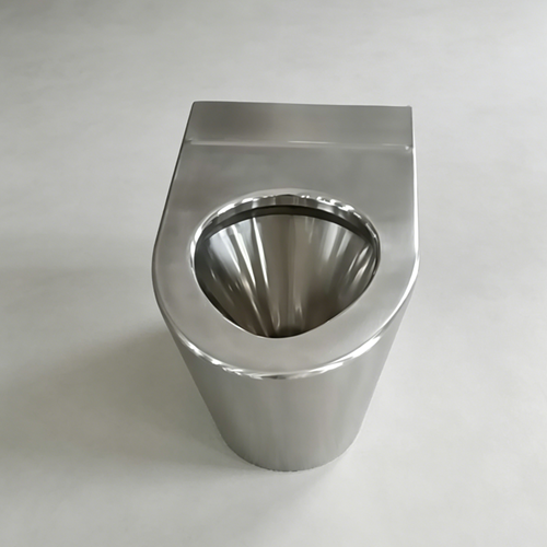 Stainless Steel Satin Finish Floor Mounted Toilet for Public Washrooms 