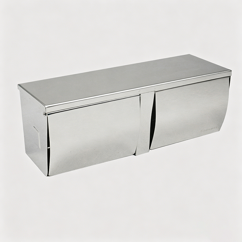 Hotel Bathroom Wall Mounted Stainless Steel Double Roll Paper Holder