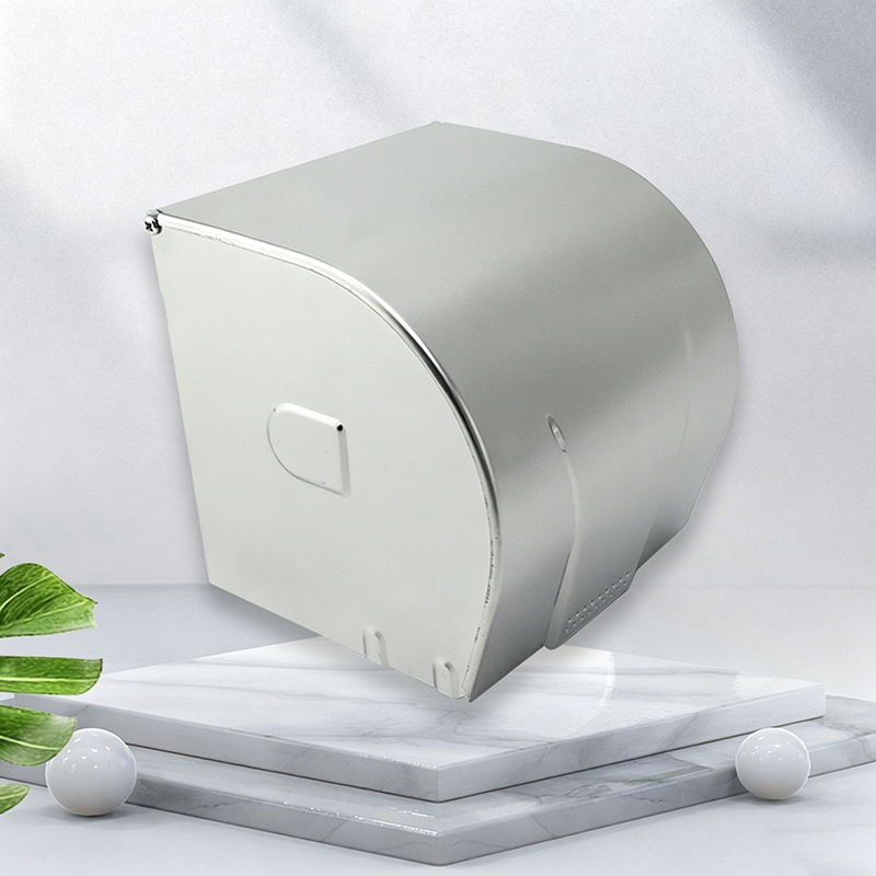 Stainless Steel Roll Paper Holder With Phone Shelf Cover