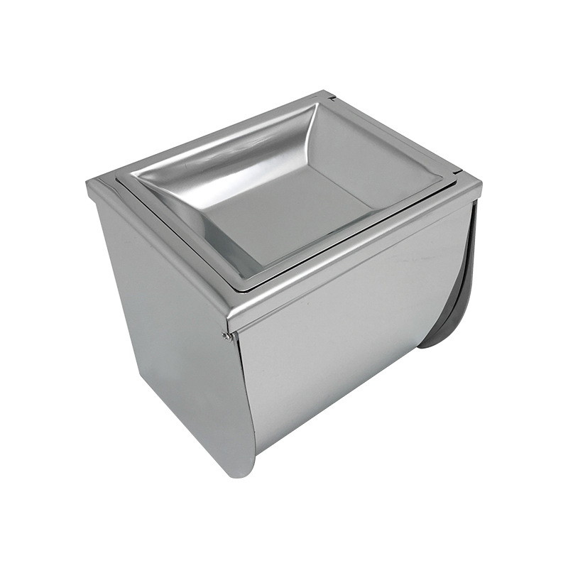 Stainless Steel Roll Paper Holder With Cigarette Dish