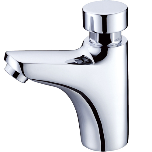 Solid Brass Water Saving Tap Self-Closing Basin Tap for Pubic Washrooms