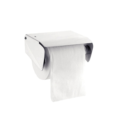 Wall Mounted 304 Stainless Steel Satin Finish Toilet Roll Paper Holder with Lid