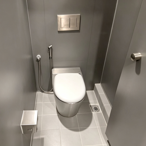 Heavy Duty Stainless Steel Floor Standing Toilet with Concealed Flush Cistern