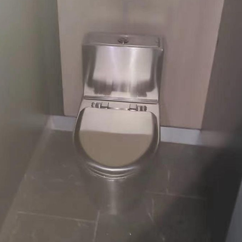Robust Heavy Duty Stainless Steel Floor Mounted Toilet With Dual Flush Cistern