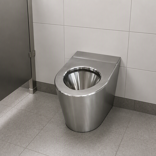 Stainless Steel Floor Standing Toilet WC Pan for Public Washrooms